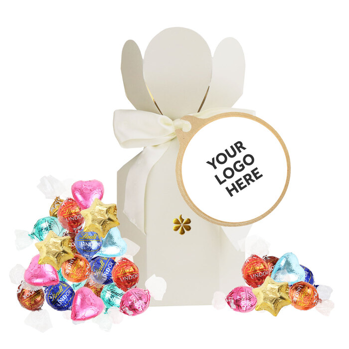 Edible Blooms Corporate Milk & Lindt Chocolate Gift Box With Personalised Branding - Small - Edible Blooms: 