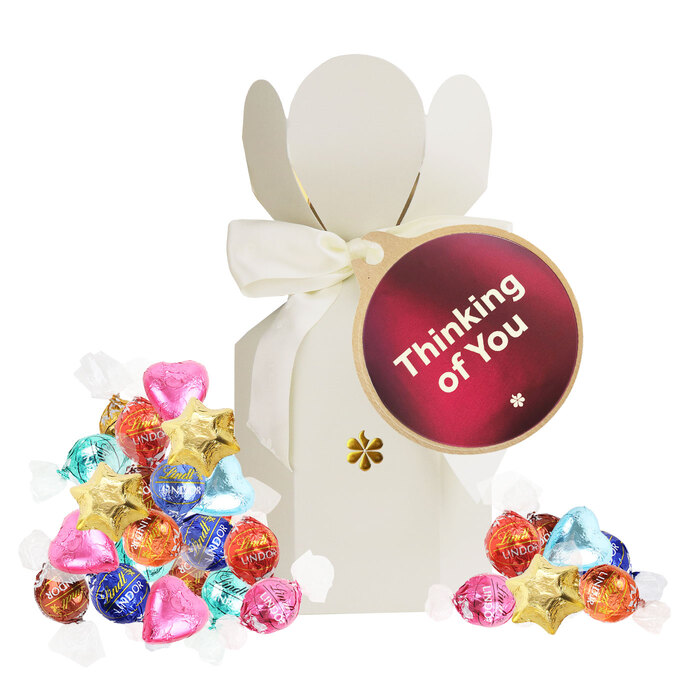 Edible Blooms Sympathy Lindt & Milk Chocolate Gift Box - Small - Edible Blooms: 