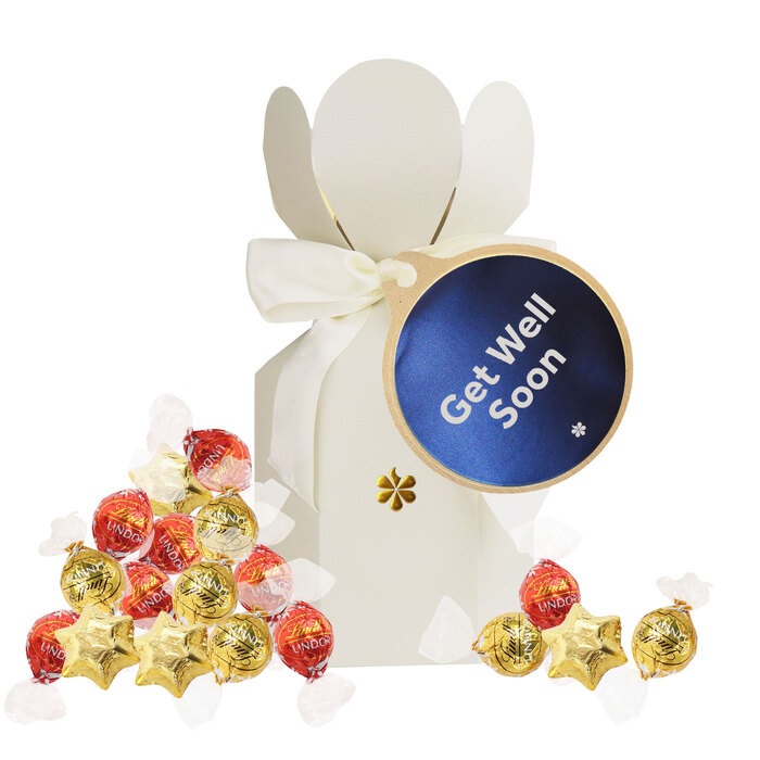 Edible Blooms Get Well Soon Beglian & Lindt Assorted Chocolate Gift Box - Small - Edible Blooms: 