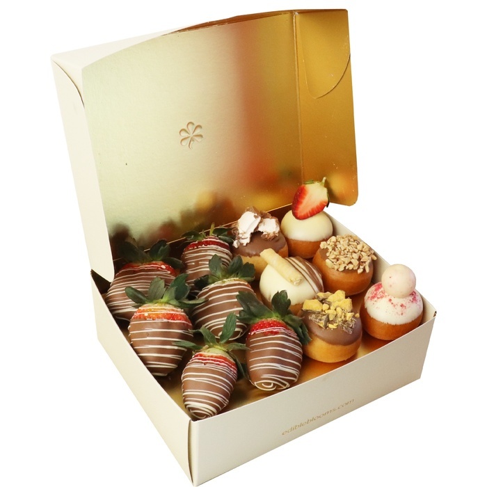 edibleblooms.com.au | Gourmet Donut and Strawberry Gift Box
