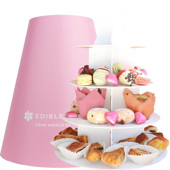 tiered high tea hamper filled with pastries and sweets 