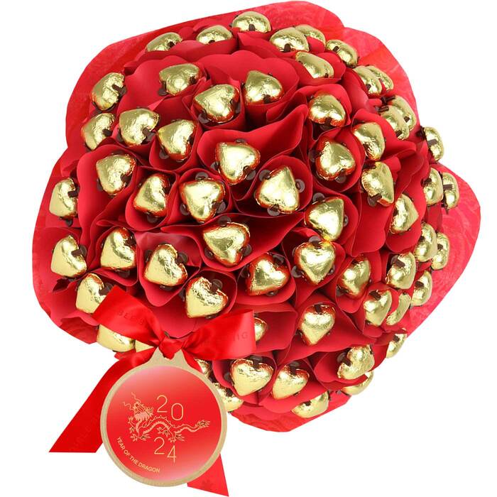 Chinese New Year Chocolate Golden Bouquet - X-Large - Edible Blooms