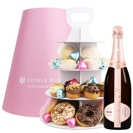 Donut Tower with Chandon Rose