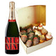 Sparkling Gourmet Donut and Strawberry Gift Box