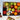 Gift box with fruits, wine, and cheese on a light wooden surface - same day delivery Brisbane
