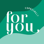 Text 'Especially for you' on a green background